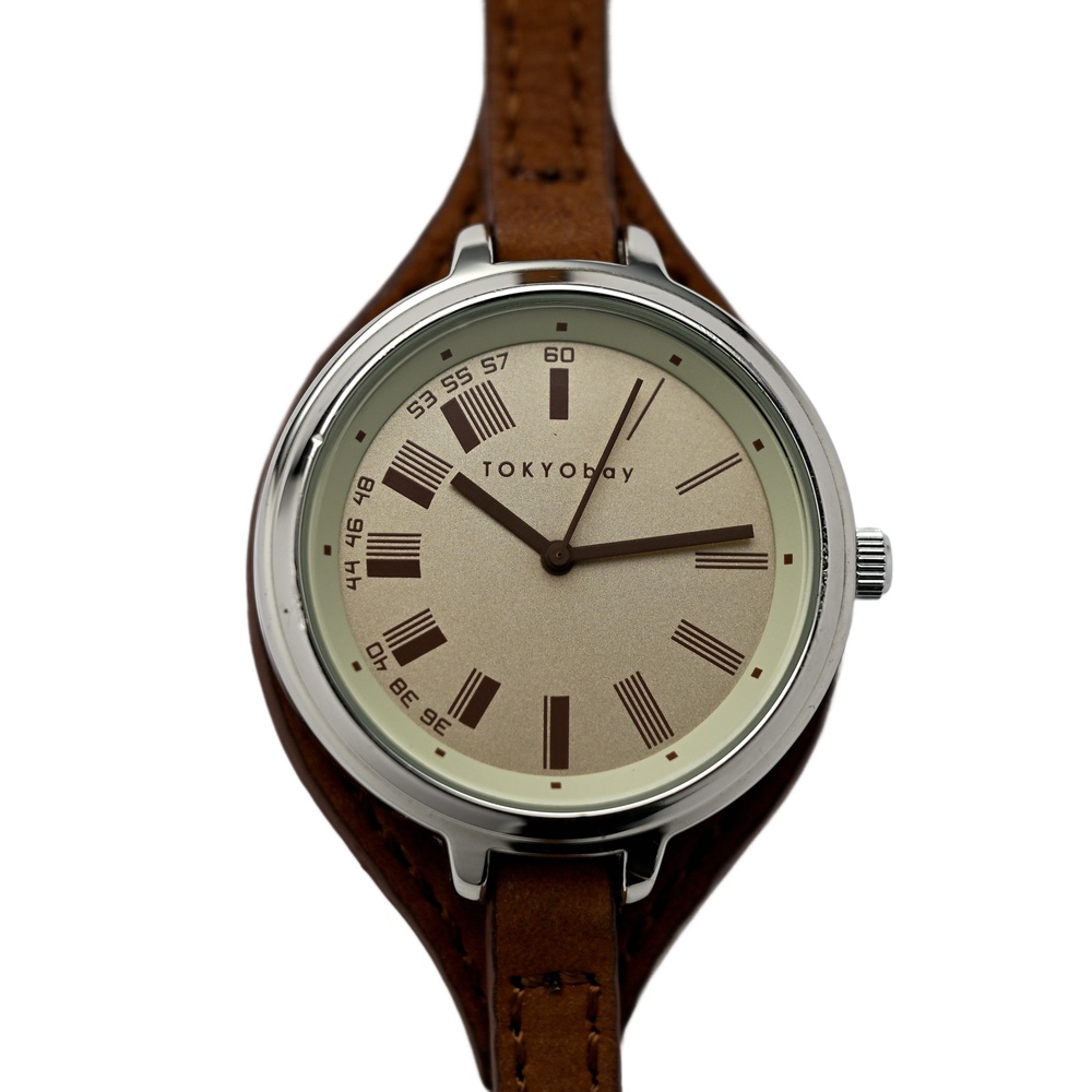 Tokyo Bay Brown Strap Ladies Genuine Leather 37mm